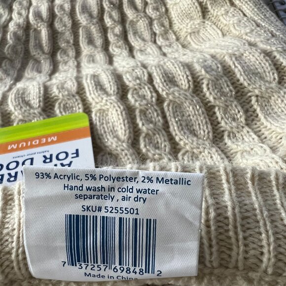 NWT | Top Paw Tan & Gold Dog Sweater | Size Medium - Picture 4 of 5